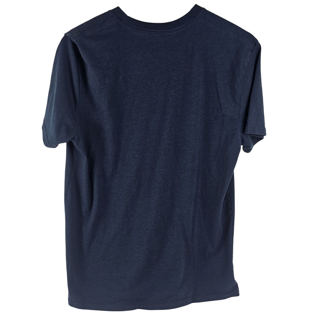 Volcom Stone Mens Medium Navy Blue Heather Graphic Tee Short Sleeve Skateboard - Picture 2 of 6